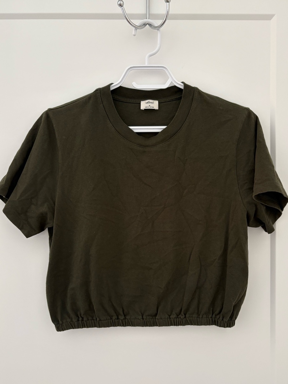 Wilfred Olive Green Cropped Tee